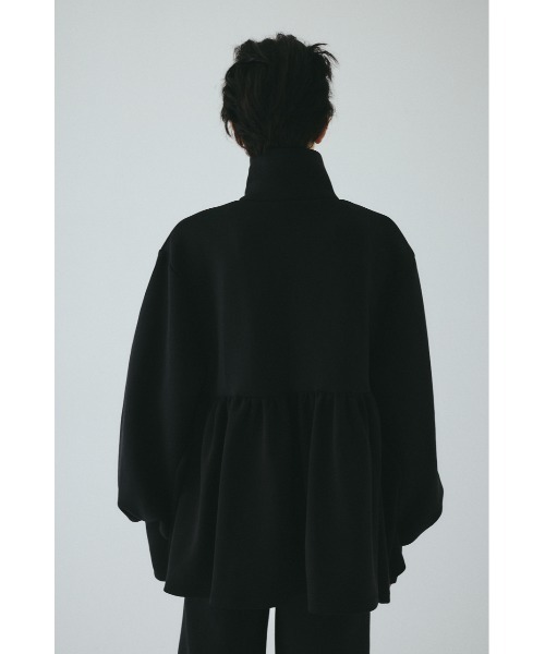 HeRIN.CYE(ヘリンドットサイ)の「NORA×HeRIN bubblyjersey BZ ノラ×ヘリン バブリージャージブルゾン(カーディガン/ボレロ・レディース・ブラック/グレー/オフホワイト・FREE)」の6枚目の写真