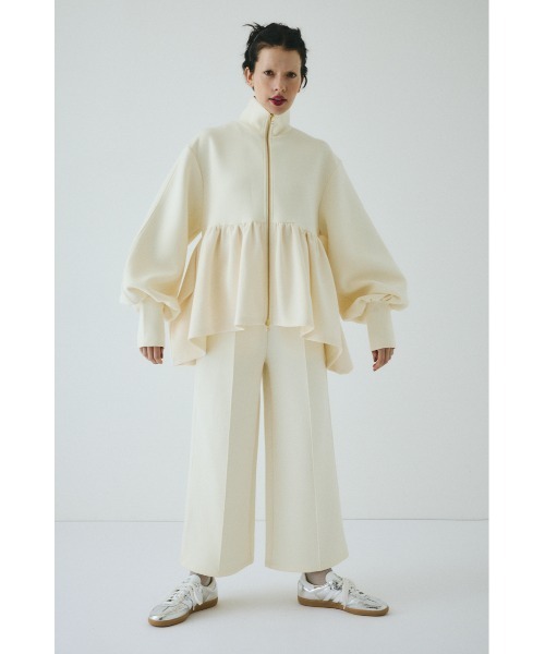 HeRIN.CYE(ヘリンドットサイ)の「NORA×HeRIN bubblyjersey BZ ノラ×ヘリン バブリージャージブルゾン(カーディガン/ボレロ・レディース・ブラック/グレー/オフホワイト・FREE)」の12枚目の写真