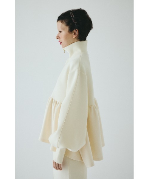 HeRIN.CYE(ヘリンドットサイ)の「NORA×HeRIN bubblyjersey BZ ノラ×ヘリン バブリージャージブルゾン(カーディガン/ボレロ・レディース・ブラック/グレー/オフホワイト・FREE)」の13枚目の写真