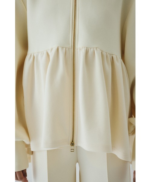 HeRIN.CYE(ヘリンドットサイ)の「NORA×HeRIN bubblyjersey BZ ノラ×ヘリン バブリージャージブルゾン(カーディガン/ボレロ・レディース・ブラック/グレー/オフホワイト・FREE)」の18枚目の写真