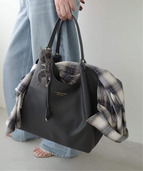 SLOBE IENA(スローブイエナ)の「《WEB限定/追加4》ANTONELLO MASI SLOBE別注 レザートートバッグ(トートバッグ・レディース・ブラック・FREE)」の5枚目の写真