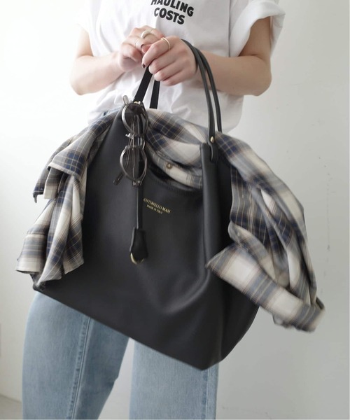 SLOBE IENA(スローブイエナ)の「《WEB限定/追加4》ANTONELLO MASI SLOBE別注 レザートートバッグ(トートバッグ・レディース・ブラック・FREE)」の6枚目の写真