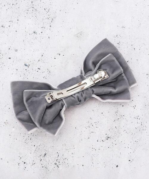 THE SHOP TK （ザ ショップ ティーケー ）の「【華やか＆上品】ビジューベロアリボンバレッタ（その他ヘアアクセサリー・レディース・グレー/ブラック・00）」の5枚目の写真