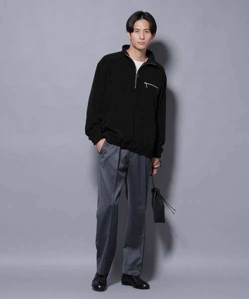 NANO universe(ナノユニバース)の「モールJQDコーデュロイハーフジッププルオーバー(スウェット・メンズ・グレー系その他2/ブラック・M/L)」の13枚目の写真