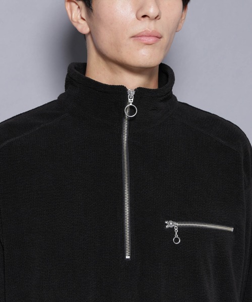 NANO universe(ナノユニバース)の「モールJQDコーデュロイハーフジッププルオーバー(スウェット・メンズ・グレー系その他2/ブラック・M/L)」の20枚目の写真