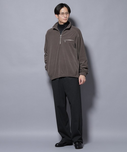 NANO universe(ナノユニバース)の「モールJQDコーデュロイハーフジッププルオーバー(スウェット・メンズ・グレー系その他2/ブラック・M/L)」の6枚目の写真