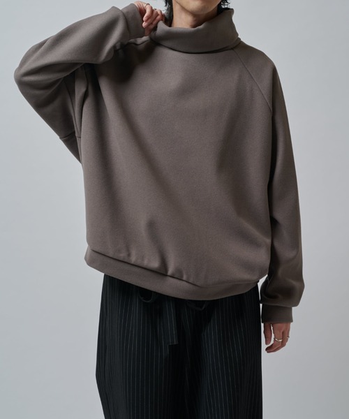 Lui's（ルイス）の「ラグランオフタートルカットソー（Tシャツ/カットソー・メンズ・ブラック/チャコールグレー/ライトグレー/ネイビー・FREE）」の3枚目の写真