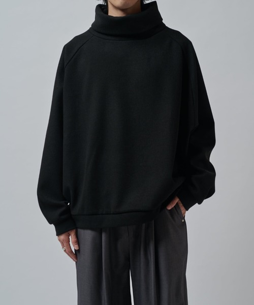 Lui's（ルイス）の「ラグランオフタートルカットソー（Tシャツ/カットソー・メンズ・ブラック/チャコールグレー/ライトグレー/ネイビー・FREE）」の2枚目の写真