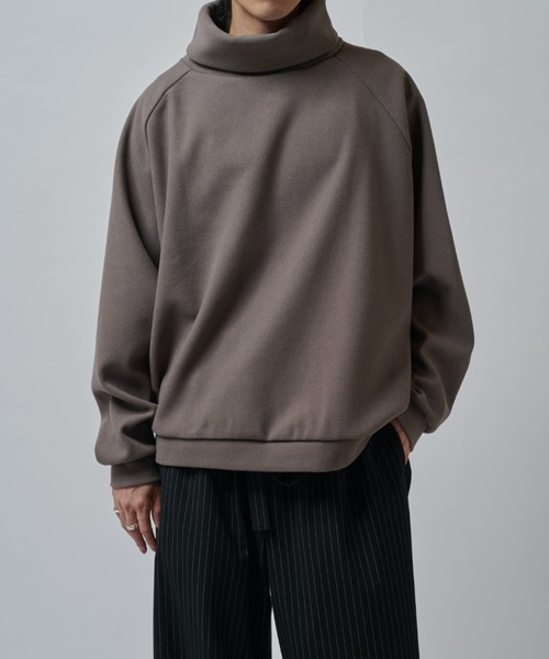 Lui's（ルイス）の「ラグランオフタートルカットソー（Tシャツ/カットソー・メンズ・ブラック/チャコールグレー/ライトグレー/ネイビー・FREE）」の12枚目の写真