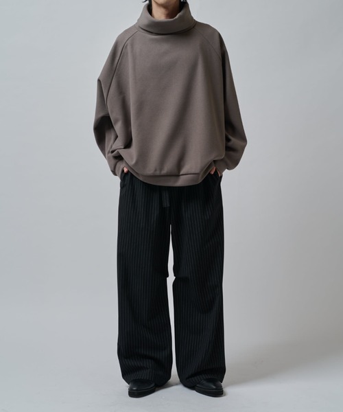 Lui's（ルイス）の「ラグランオフタートルカットソー（Tシャツ/カットソー・メンズ・ブラック/チャコールグレー/ライトグレー/ネイビー・FREE）」の16枚目の写真