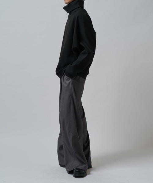 Lui's（ルイス）の「ラグランオフタートルカットソー（Tシャツ/カットソー・メンズ・ブラック/チャコールグレー/ライトグレー/ネイビー・FREE）」の10枚目の写真