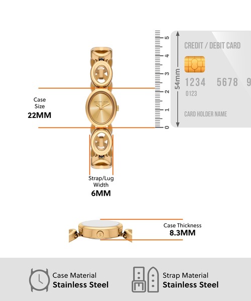 MICHAEL KORS(マイケルコース)の「マイケル・コース 腕時計 レディース アナログ ステンレス MK4957(アナログ腕時計・レディース・ゴールド・FREE)」の5枚目の写真