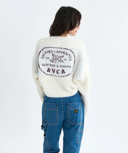 RVCA(ルーカ)の「RVCA レディース LOOSE FIT JQ KNIT セーター 【2025年秋冬モデル】/ルーカニット(ニット/セーター・レディース・ブラック/イエロー系その他/ホワイト系その他・SMALL/MEDIUM/LARGE)」の6枚目の写真
