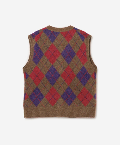 THE SHINZONE(ザ シンゾーン)の「THE SHINZONE | ARGYLE KNIT VEST WOMEN(ベスト・レディース・ブラウン系その他/グレー系その他・F)」の4枚目の写真