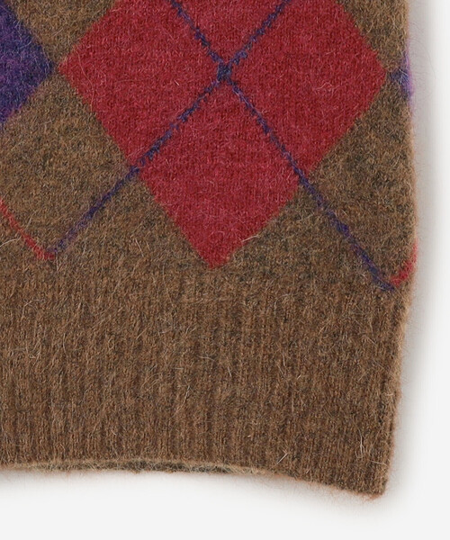 THE SHINZONE(ザ シンゾーン)の「THE SHINZONE | ARGYLE KNIT VEST WOMEN(ベスト・レディース・ブラウン系その他/グレー系その他・F)」の7枚目の写真