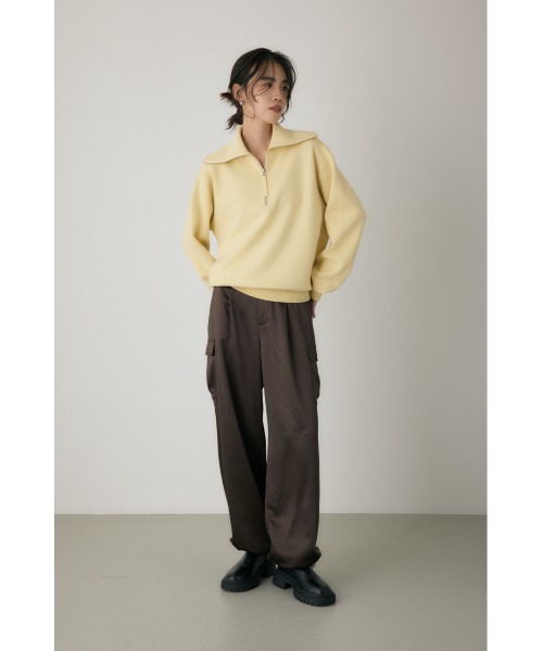 crie conforto（クリーコンフォルト）の「ハーフジップセーラーカラーニット　長袖 / 冬服（ニット/セーター・レディース・グレー/ライトイエロー/ネイビー・FREE）」の22枚目の写真