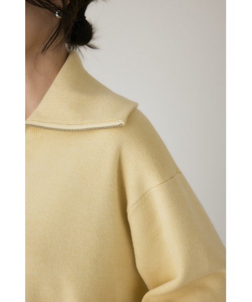 crie conforto（クリーコンフォルト）の「ハーフジップセーラーカラーニット　長袖 / 冬服（ニット/セーター・レディース・グレー/ライトイエロー/ネイビー・FREE）」の16枚目の写真