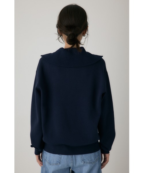 crie conforto（クリーコンフォルト）の「ハーフジップセーラーカラーニット　長袖 / 冬服（ニット/セーター・レディース・グレー/ライトイエロー/ネイビー・FREE）」の13枚目の写真