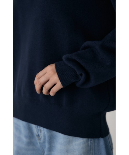 crie conforto（クリーコンフォルト）の「ハーフジップセーラーカラーニット　長袖 / 冬服（ニット/セーター・レディース・グレー/ライトイエロー/ネイビー・FREE）」の8枚目の写真