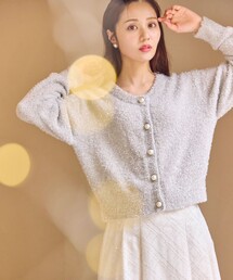 キラキラシャギー ニット カーディガン