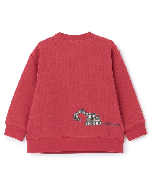 kladskap（クレードスコープ）の「働く車アップリケトレーナー（スウェット・キッズ・レッド/ホワイト系その他・80ｃｍ/90cm/100cm/110cm/120cm/130cm）」の3枚目の写真