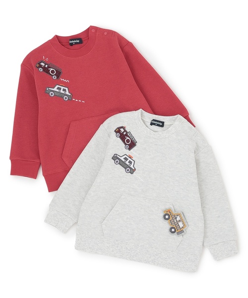 kladskap（クレードスコープ）の「働く車アップリケトレーナー（スウェット・キッズ・レッド/ホワイト系その他・80ｃｍ/90cm/100cm/110cm/120cm/130cm）」の11枚目の写真