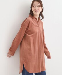 SHOO・LA・RUE | 【洗濯機可/S-LL】すっきり見えにこだわった コーデュロイチュニックワンピース(チュニック)