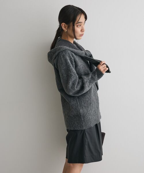 CRAFT STANDARD BOUTIQUE（クラフトスタンダードブティック）の「フードストール付きニットプルオーバー＜ハンドウォッシャブル＞◆（ニット/セーター・レディース・チャコールグレー/ベージュ/アイボリー・FREE）」の19枚目の写真