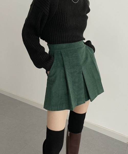 FAVORITO(ファヴォリート)の「コーデュロイショートパンツ(その他パンツ・レディース・グリーン/ブラック・F)」の12枚目の写真