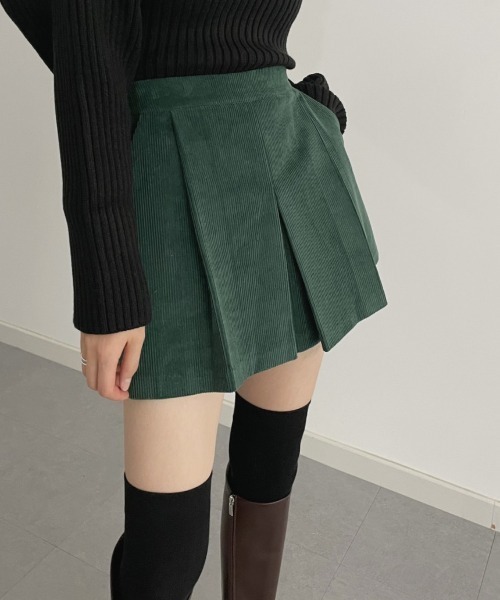 FAVORITO(ファヴォリート)の「コーデュロイショートパンツ(その他パンツ・レディース・グリーン/ブラック・F)」の8枚目の写真