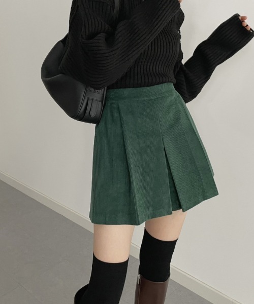 FAVORITO(ファヴォリート)の「コーデュロイショートパンツ(その他パンツ・レディース・グリーン/ブラック・F)」の10枚目の写真