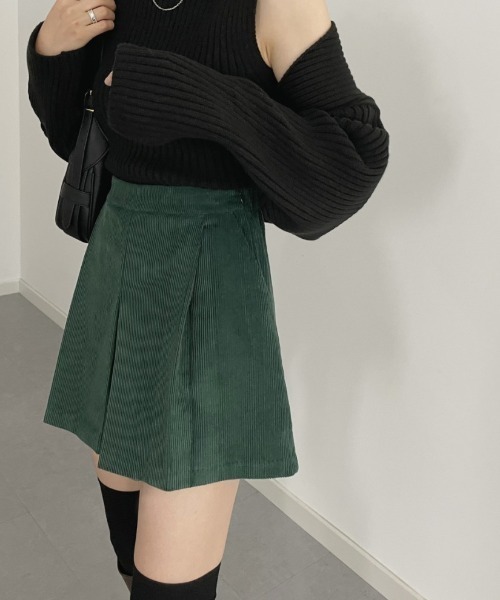 FAVORITO(ファヴォリート)の「コーデュロイショートパンツ(その他パンツ・レディース・グリーン/ブラック・F)」の17枚目の写真