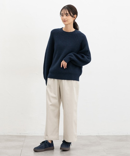 Honeys（ハニーズ）の「チノワイドストレート（股下６０ｃｍ）（チノパンツ・レディース・ブラック/ベージュ/ライトベージュ・M/L/SS/S）」の20枚目の写真