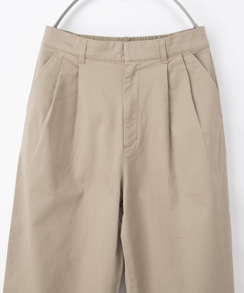 Honeys（ハニーズ）の「チノワイドストレート（股下６０ｃｍ）（チノパンツ・レディース・ブラック/ベージュ/ライトベージュ・M/L/SS/S）」の13枚目の写真