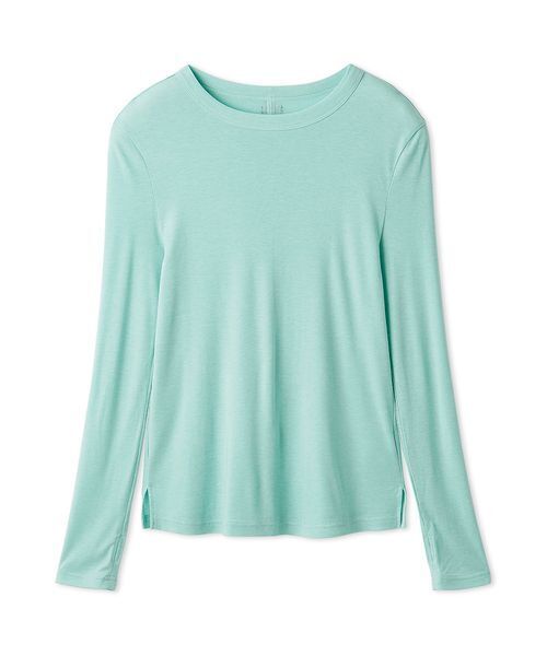 Mila Owen（ミラオーウェン）の「ウールテンセルクルーネックシアーロンＴ（Tシャツ/カットソー・レディース・レッド/ブラウン/ベージュ/アイボリー/ライトブルー・0/1）」の4枚目の写真