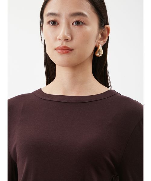 Mila Owen（ミラオーウェン）の「ウールテンセルクルーネックシアーロンＴ（Tシャツ/カットソー・レディース・レッド/ブラウン/ベージュ/アイボリー/ライトブルー・0/1）」の10枚目の写真