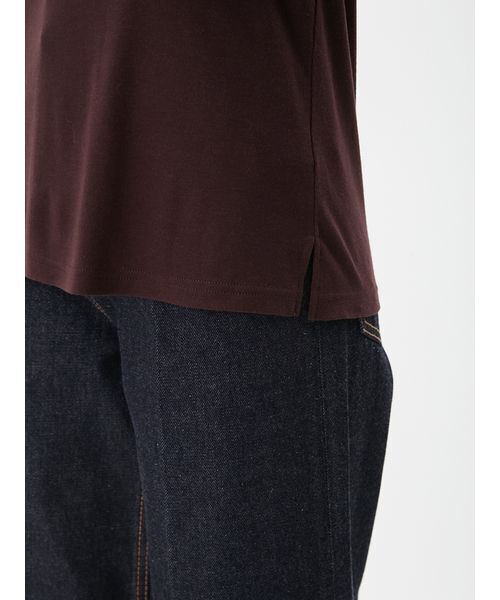 Mila Owen（ミラオーウェン）の「ウールテンセルクルーネックシアーロンＴ（Tシャツ/カットソー・レディース・レッド/ブラウン/ベージュ/アイボリー/ライトブルー・0/1）」の12枚目の写真