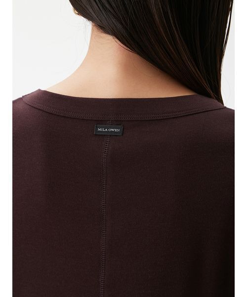 Mila Owen（ミラオーウェン）の「ウールテンセルクルーネックシアーロンＴ（Tシャツ/カットソー・レディース・レッド/ブラウン/ベージュ/アイボリー/ライトブルー・0/1）」の13枚目の写真