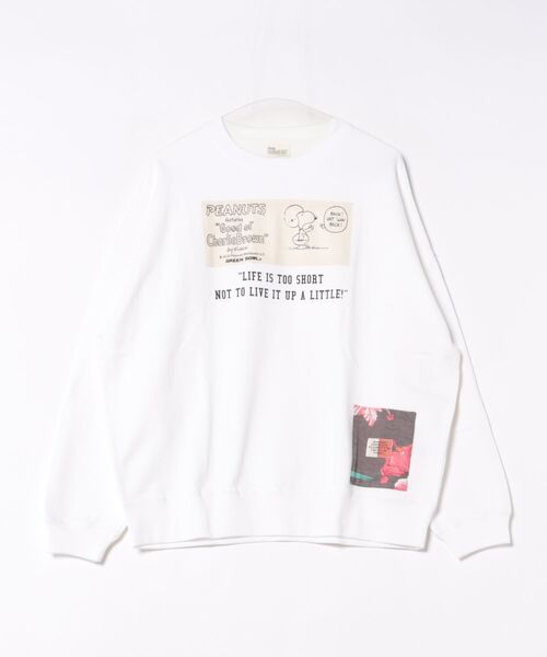 SNOOPY×OLD BETTY'S（スヌーピーカケルオールドベティーズ）の「スヌーピー【SNOOPY】Big Silhouette C/N Sweat（スウェット・レディース・ホワイト/ホワイト系その他2/C/D・M/L）」の4枚目の写真