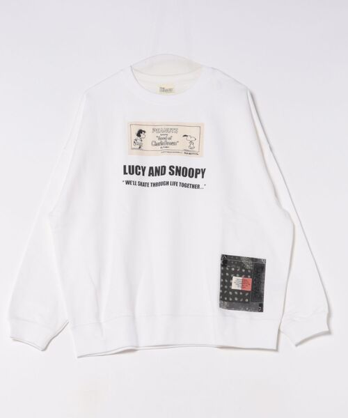 SNOOPY×OLD BETTY'S（スヌーピーカケルオールドベティーズ）の「スヌーピー【SNOOPY】Big Silhouette C/N Sweat（スウェット・レディース・ホワイト/ホワイト系その他2/C/D・M/L）」の13枚目の写真