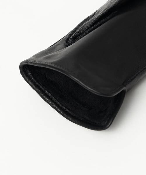 BEAMS HEART(ビームスハート)の「【タッチパネル対応】レザーグローブ(手袋・メンズ・ブラック/ダークブラウン・ONE SIZE)」の4枚目の写真