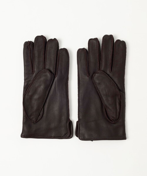 BEAMS HEART(ビームスハート)の「【タッチパネル対応】レザーグローブ(手袋・メンズ・ブラック/ダークブラウン・ONE SIZE)」の6枚目の写真