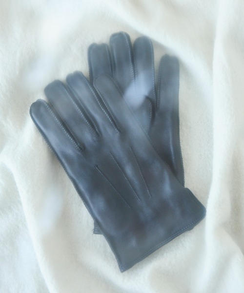 BEAMS HEART(ビームスハート)の「【タッチパネル対応】レザーグローブ(手袋・メンズ・ブラック/ダークブラウン・ONE SIZE)」の2枚目の写真