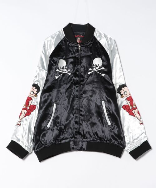 Mastermind World x Betty Boop スカジャン 黒 L Betty-Boop×MASTERMIND スカジャン（スカジャン）｜MASTERMIND WORLD