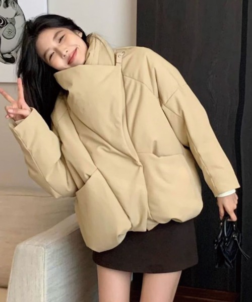 ADDITION STORE（アディションストア）の「ボリューム カラー パディングダウン ジャケット / Volume collar padded down jacket（ダウンジャケット/コート・レディース・オフホワイト/ベージュ・MEDIUM）」の12枚目の写真