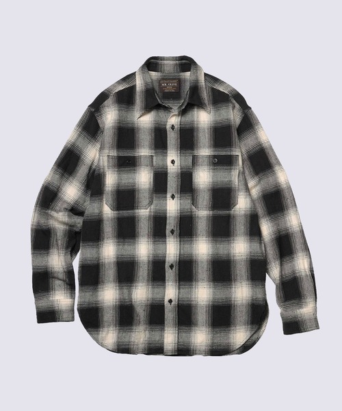 MR.OLIVE（ミスターオリーブ）の「【MR.OLIVE/ミスターオリーブ】OMBRE CHECK NEL /WORK SHIRT（シャツ/ブラウス・メンズ・ホワイト・S/M）」の5枚目の写真