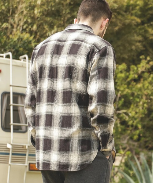 MR.OLIVE（ミスターオリーブ）の「【MR.OLIVE/ミスターオリーブ】OMBRE CHECK NEL /WORK SHIRT（シャツ/ブラウス・メンズ・ホワイト・S/M）」の3枚目の写真