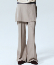 BOOTCUT LAYERED PANTSKIRT_BEIGE