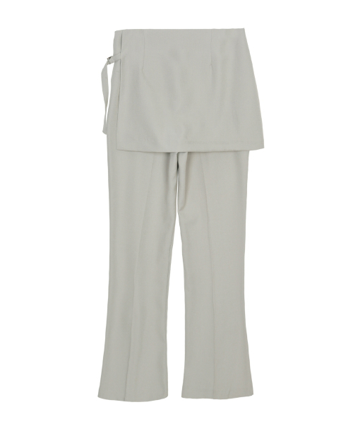 NICK&NICOLE(ニックアンドニコール)の「BOOTCUT LAYERED PANTSKIRT_BEIGE(スラックス・レディース・その他・SMALL/MEDIUM/LARGE)」の6枚目の写真