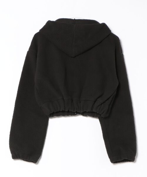 almo(アルモ)の「【1枚で決まる♪】ショート丈ボアZIPパーカー(BL)(パーカー・レディース・ブラック/オフホワイト・FREE)」の3枚目の写真